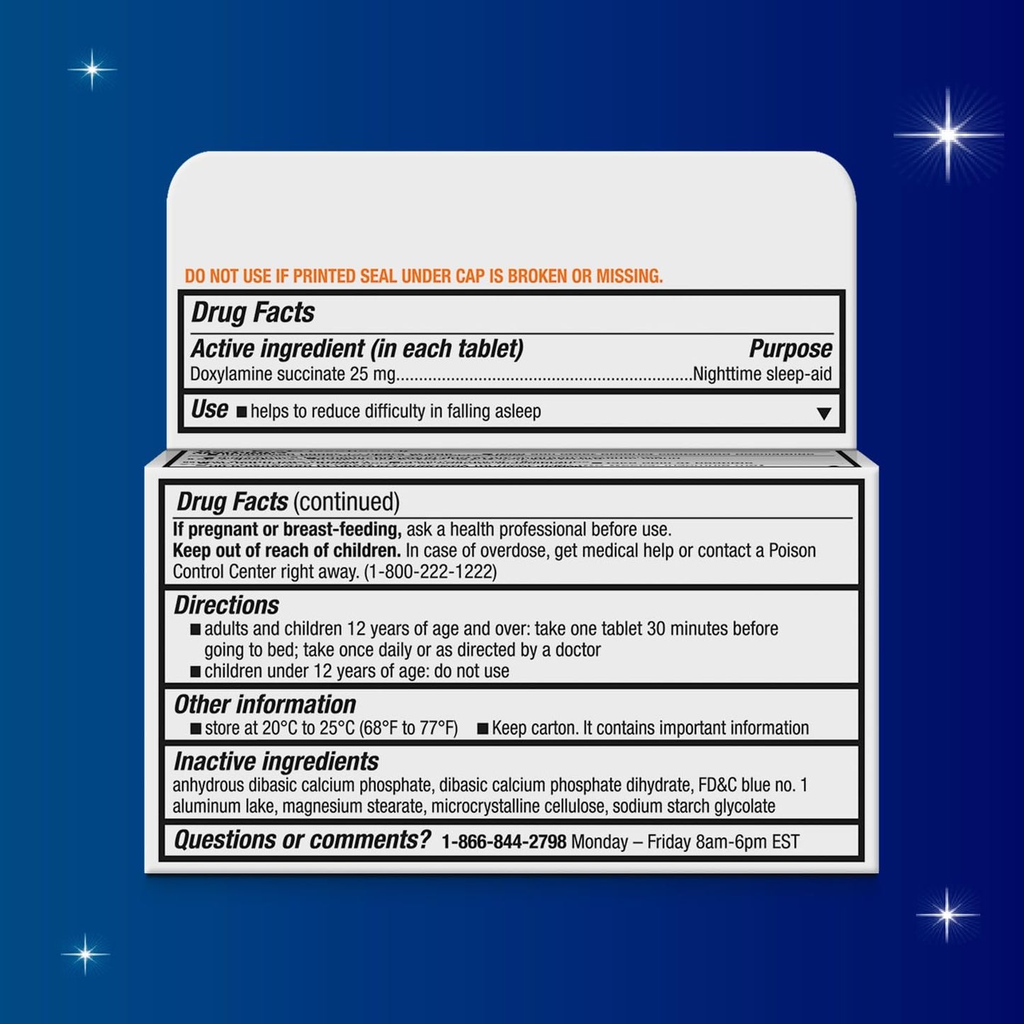 Unisom SleepTabs, Nighttime Sleep-aid, Doxylamine Succinate, 48 Tablets Unisom buy supplements Au