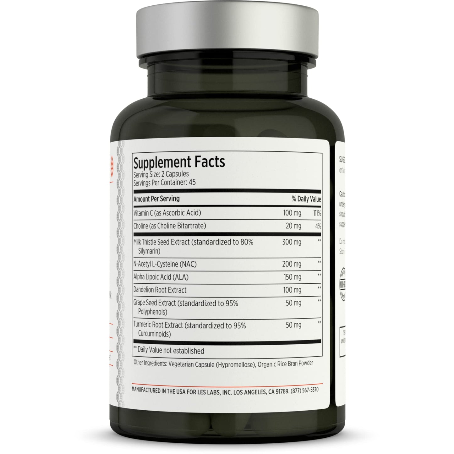 LES Labs Liver Support – Promotes Healthy Liver Function, Glutathione Production & Detoxification – Milk Thistle, NAC, ALA & Dandelion Extracts – Non-GMO Supplement – 90 Capsules LES Labs buy supplements Au