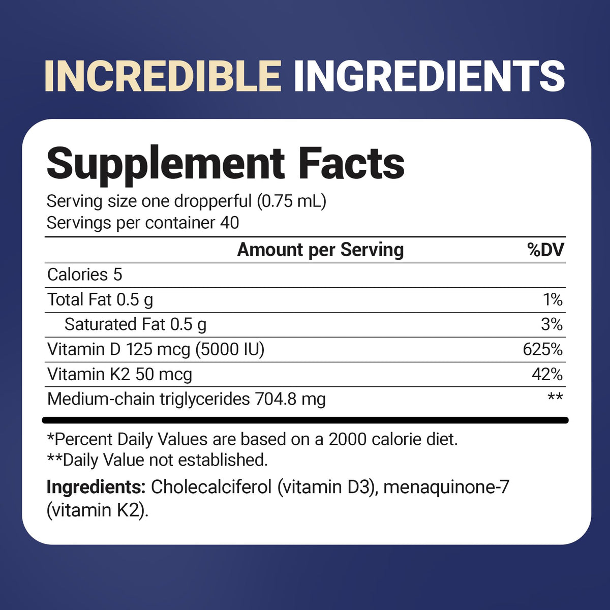 Dr. Berg Maximum Strength Vitamin D3 K2 Liquid Drops with MCT Oil – 5,000 IU Liquid Vitamin D3 with K2 – Supports Strong Bones, Heart, Energy, Immunity, and Overall Vitality* - Unflavored 1 Fl Oz Dr. Berg NutritionalsBuy Supplements Australia