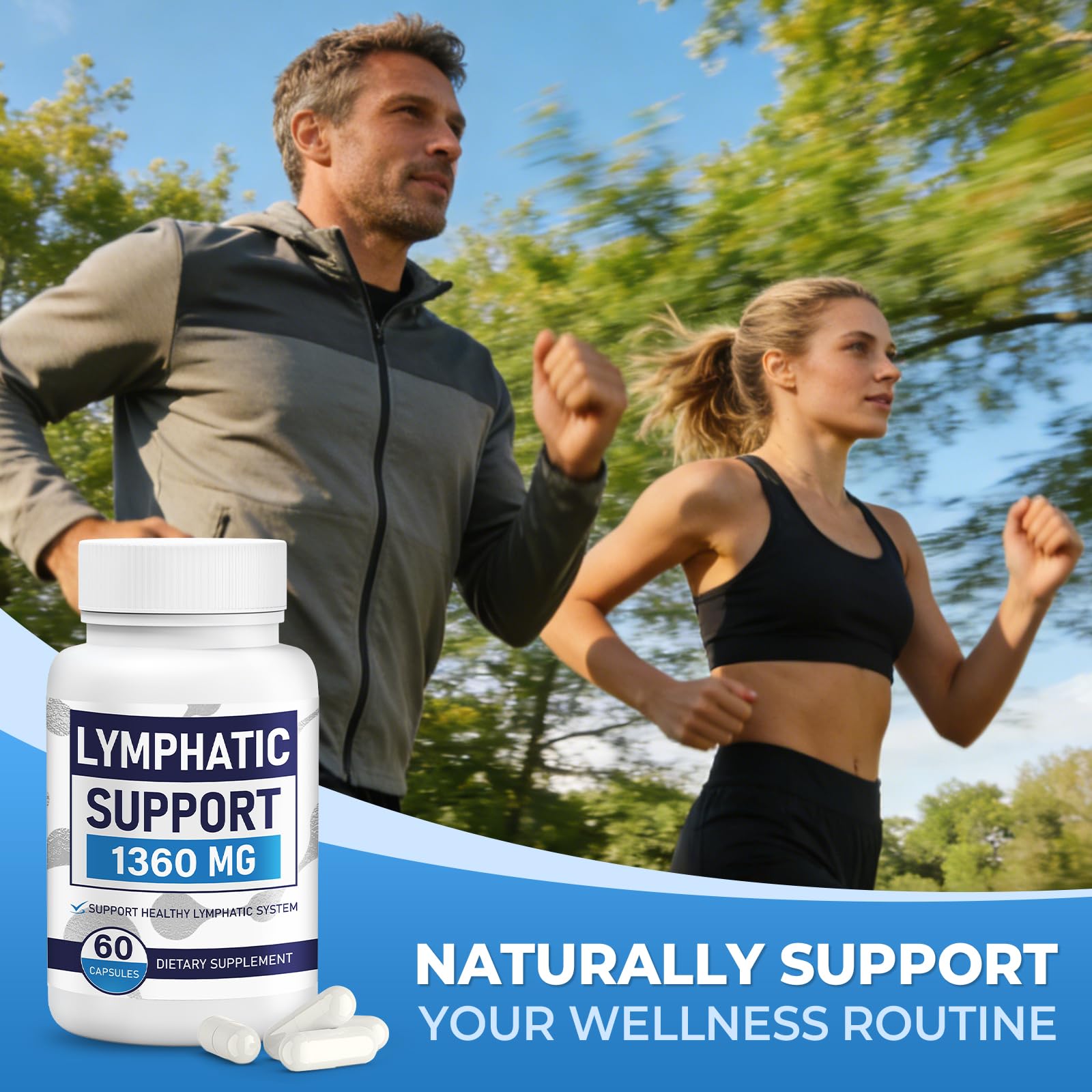 Lymphatic Drainage Supplements for Lymph System Cleanse & Immune Support, Lymphatic Support Supplement, Detox & Liver Health, Natural Herbal Blends with Echinacea, Dandelion, Burdock, 60 Capsules SOPMYBFRU buy supplements Au