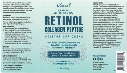 Ebanel Bundle of 40% Urea Cream 4.6 Oz, and 2.5% Retinol Moisturizer