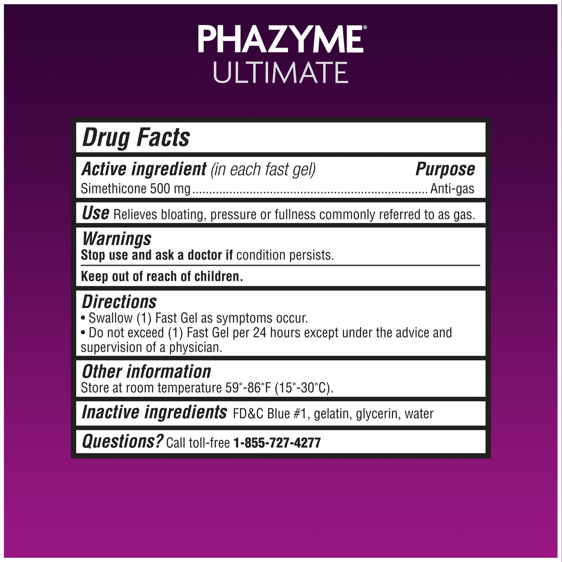 Phazyme Ultimate Strength Anti-Gas 500 mg Simethicone Gas Relief for Adults, Fast Gels Quickly Ease Bloating, Pressure and Discomfort, 20 Count Phazyme buy supplements Au