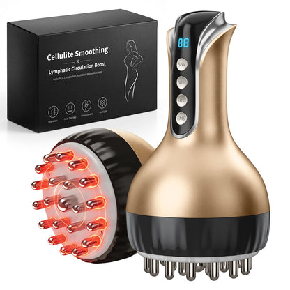 OVGIAP Lymphatic Drainage Massager & Anti-Cellulite Massage Tool, Body Sculpting Device for Legs, Arms & Stomach, Supports Smoother Skin, with Gentle Warming & Vibration - Gold OVGIAP buy supplements Au