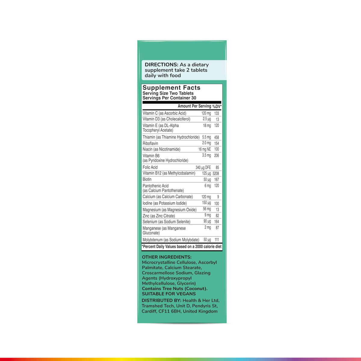 Health & Her Multivitamin for Women Taking Menopause Hormone Therapy (MHT/HRT) - Supplements for Women - Nutrition and Wellbeing Support - 1 Month Supply, 60 Tablets - Vegan & Gluten Free Health and Her buy supplements Au