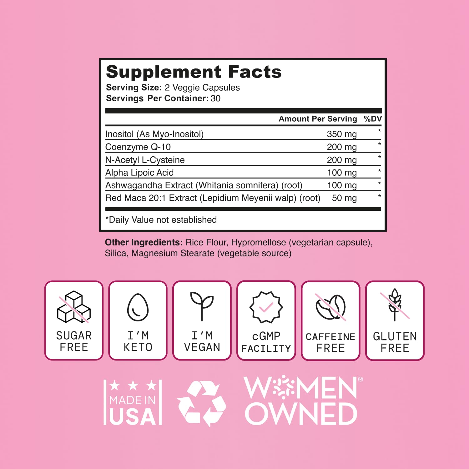 SELF NUTRITION Fertility Support for Women | Conception for Her, Coenzyme Q10, Ashwagandha, Myo-Inositol & More| Support Cycle Regularity & Ovulation| Vegan, Non-GMO, USA Made-60 Capsules SELF NUTRITION buy supplements Au