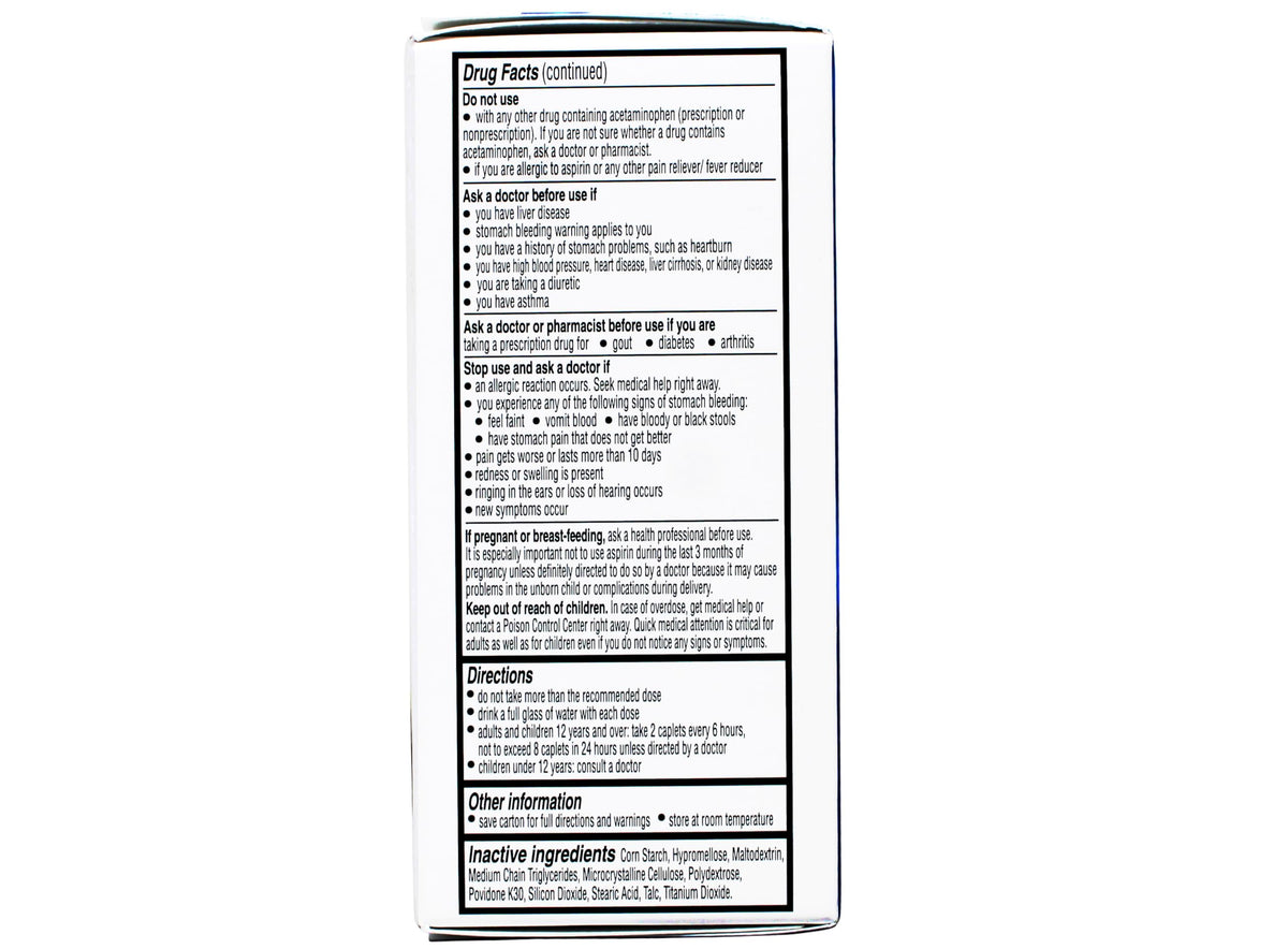 Vanquish Extra Strength Pain Reliever Headache Relief Aspirin Acetaminophen Caffeine 100 Coated Caplets (Pack of 2) VanquishBuy Supplements Australia
