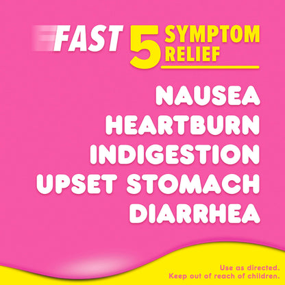 Pepto Bismol Liquicaps, Upset Stomach Relief, Nausea Relief, Heartburn Relief, Indigestion Relief, Anti Diarrhea Medication for Adults - 5 Symptom Fast Relief, No Flavor, 48 ct Pepto Bismol buy supplements Au