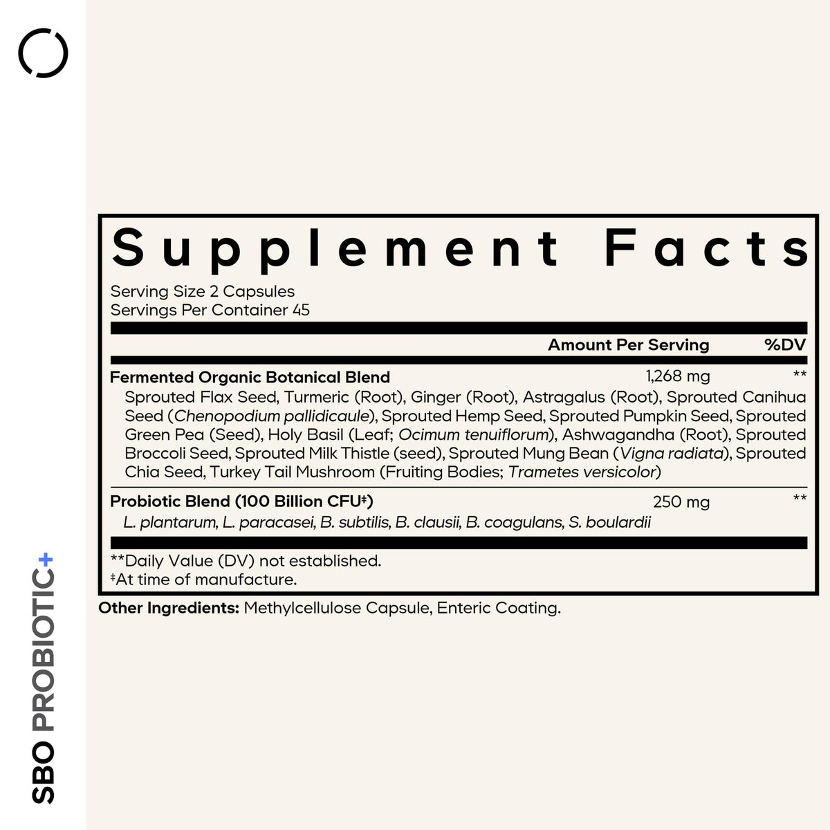 Codeage SBO Probiotics, 100 Billion CFUs Per Serving, Multi Strain Soil Based Organisms Blend and Organic Fermented Botanical Blend, Shelf-Stable, 90 Capsules CodeageBuy Supplements Australia