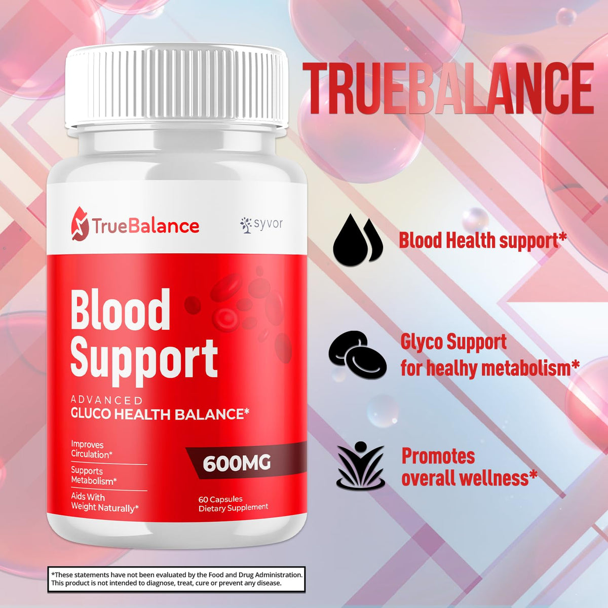 (2 Pack) True Balance Capsules, Official TrueBalance Glycogen Support Pills with All Natural Ingredients, Advanced Formula Support Supplement with Max Strength Vitamins for Women & Men (120 Capsules) SyvorBuy Supplements Australia
