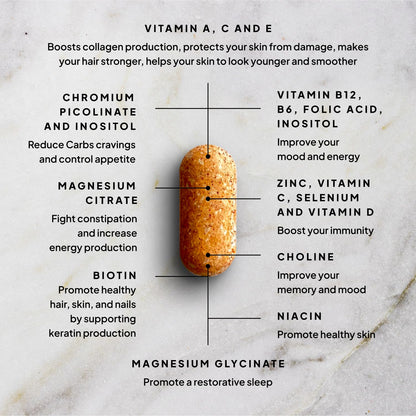 SELF NUTRITION Vegan Multivitamins for Women - Once Daily - 28 Nutrients - Boost Energy, Sleep, Hair, Skin, Nails & Reduce Cravings - Keto, Vegan, Gluten Free, Made in USA, 2-Months Supply SELF NUTRITION buy supplements Au