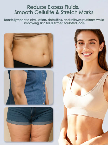 FEEJOY Lymphatic Drainage Massager & Massage Tool, Body Sculpting Machine & Fascia Blaster for Cellulite with Microcurrent, Light, Heat & Vibration, for Legs, Arms & Belly (Gradient Green) FEEJOY buy supplements Au