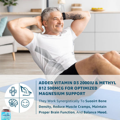 Sugar Free Magnesium Complex for Women, Calm Magnesium Gummies for Adults 400mg, Magnesium Glycinate, Citrate, Malate & More- Magnesium Gummy with Magnesium Ashwagandha, D3, B12 for Relax, Calm, Vegan LILICARE buy supplements Au