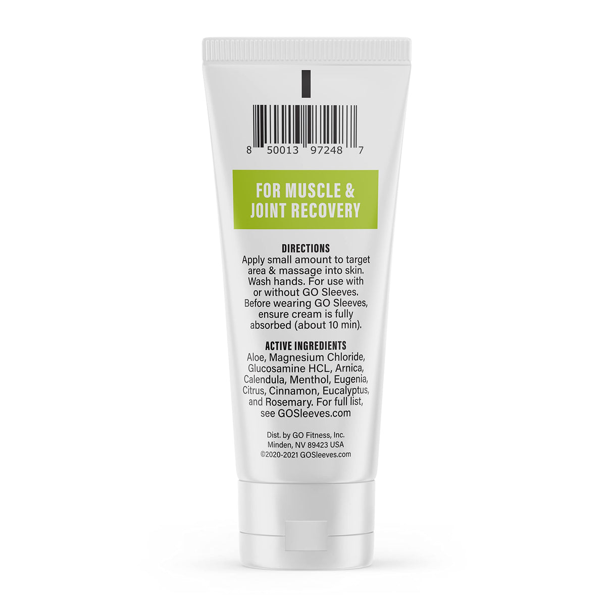 Go Sleeves Sports Recovery Cream - Concentrated Muscle and Joint Recovery Lotion – Magnesium Chloride Cream with Arnica for Muscle Pain and Stiffness from Running, Exercise, Backache – 2 Ounces GO SLEEVESBuy Supplements Australia