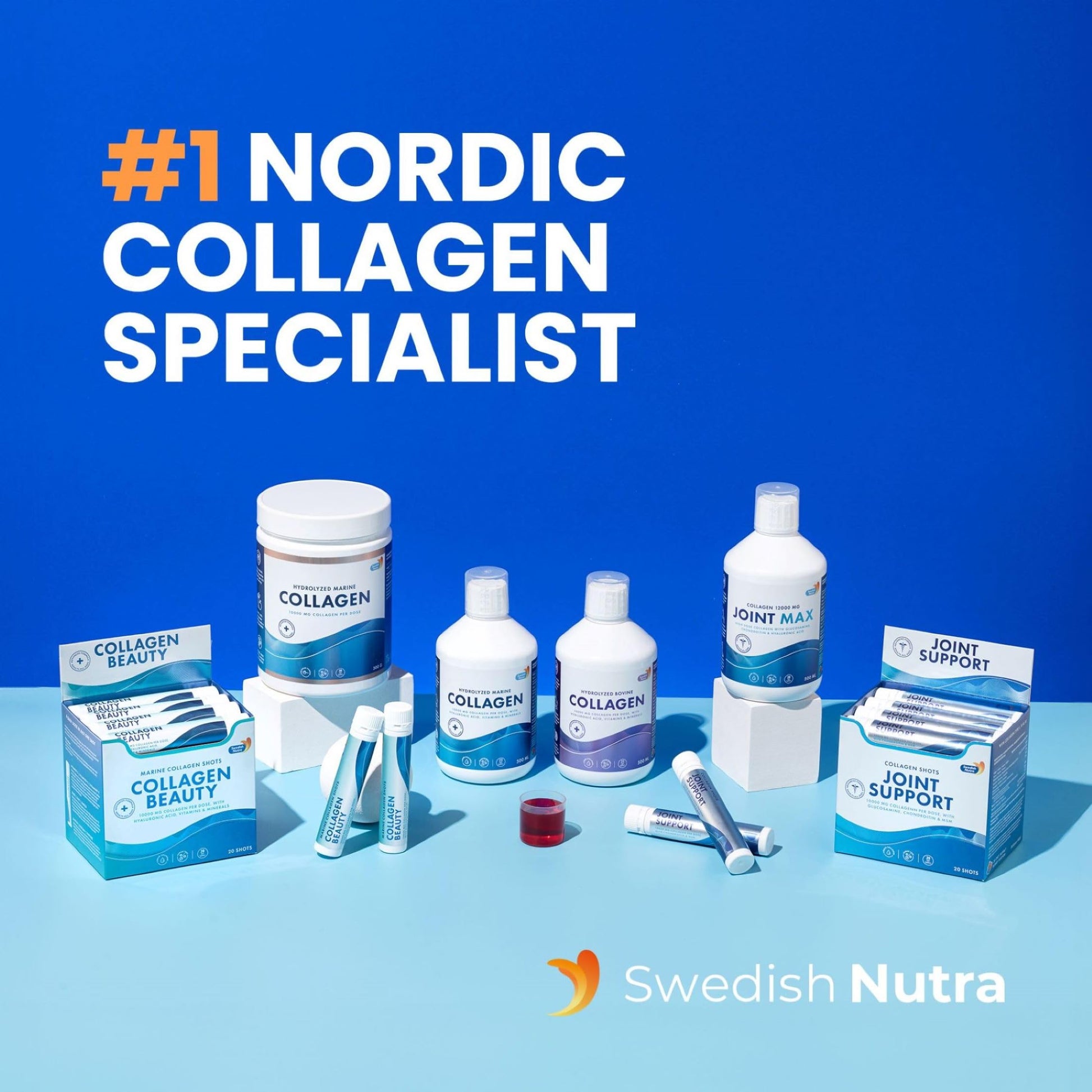 Swedish Nutra 10,000 mg Hydrolysed Marine Collagen Powder Supplement - 30 Day Supply| Type 1 & 3 Collagen, Pure Peptides for Healthy Hair, Skin, Nails, Joints I Unflavored | 100% Natural | Sugar-Free Swedish Nutra buy supplements Au