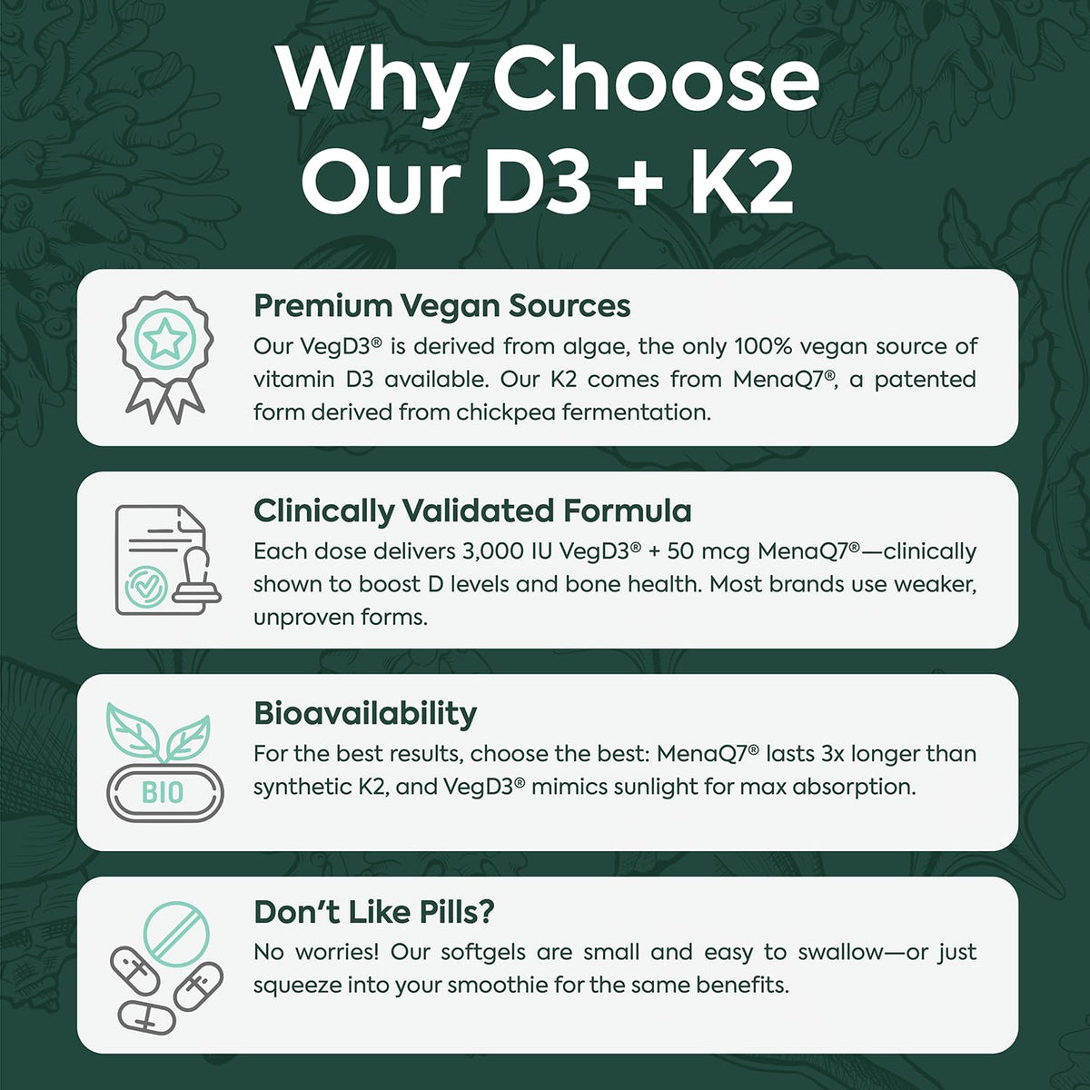 Organics Ocean Better D3 + K2-100% Organic VIT D3 and K2 Supplements with Maximum Bioavailability - Supports Bone Density, Calcium Balance, Immunity & Mood - 1-Pack, 30-Day Supply Organics Ocean buy supplements Au