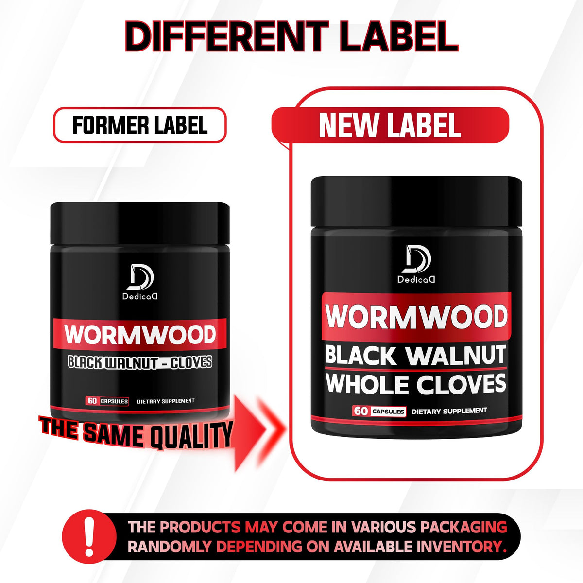 DEDICAD 1500mg Wormwood Capsules with Black Walnut & Cloves - Artemisia Annua Supplement for Immunity - 60 Vegan Capsules DEDICAD buy supplements Au