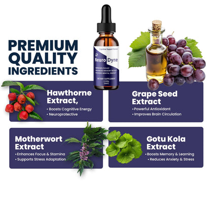 Neurodyne Liquid Drops – Neuro Dyne Natural Liquid Dietary Natural Blend Supplement (1 Pack – 1 Month Supply) IndeloBuy Supplements Australia