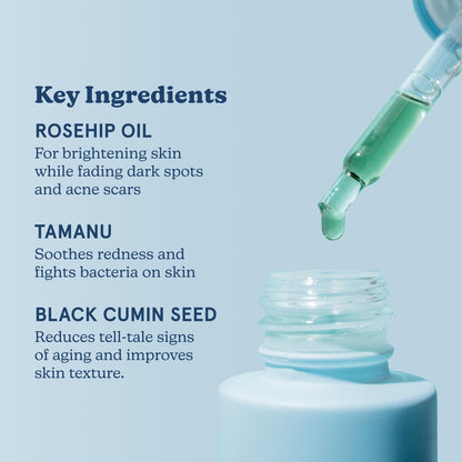 Blume Meltdown - Blue Tansy Face Oil - Acne Treatment + Pore Minimizer - Skin-Smoothing Face Serum with Black Cumin Seed & Rosehip Oil - Helps Calm Redness and Improve Texture (1 Fl oz) Blume buy supplements Au