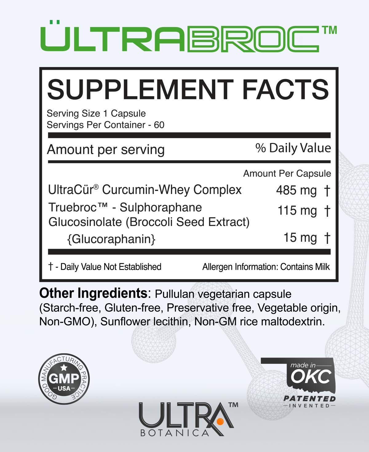 UltraCur Detoxification Supplement | Broccoli Seed Extract & Protisorb Curcumin, Sulforaphane Glucoraphanin, Liver Support, Antioxidant Supplement, Fast Absorption | 60 Veg Capsules UltraCur buy supplements Au