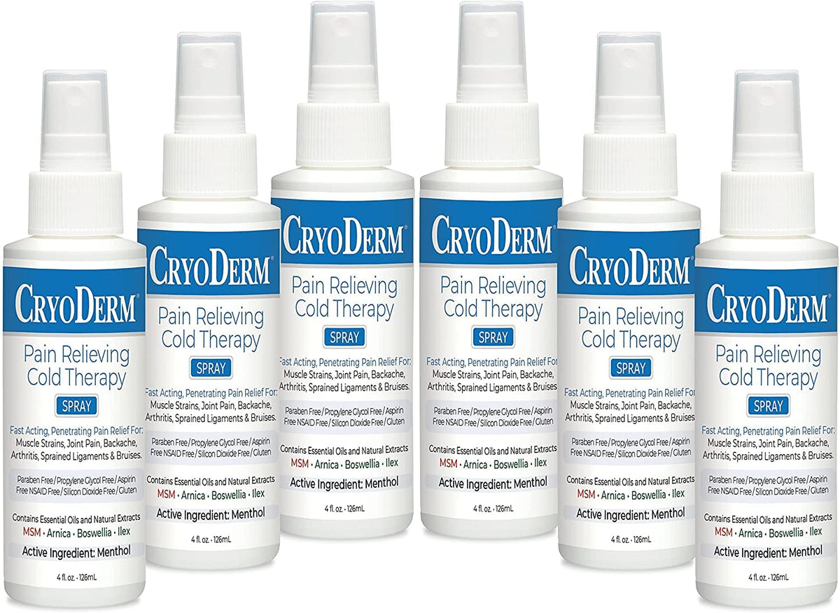CryoDerm 4 oz Spray Cold Therapy (6 Pack) CryoDermBuy Supplements Australia