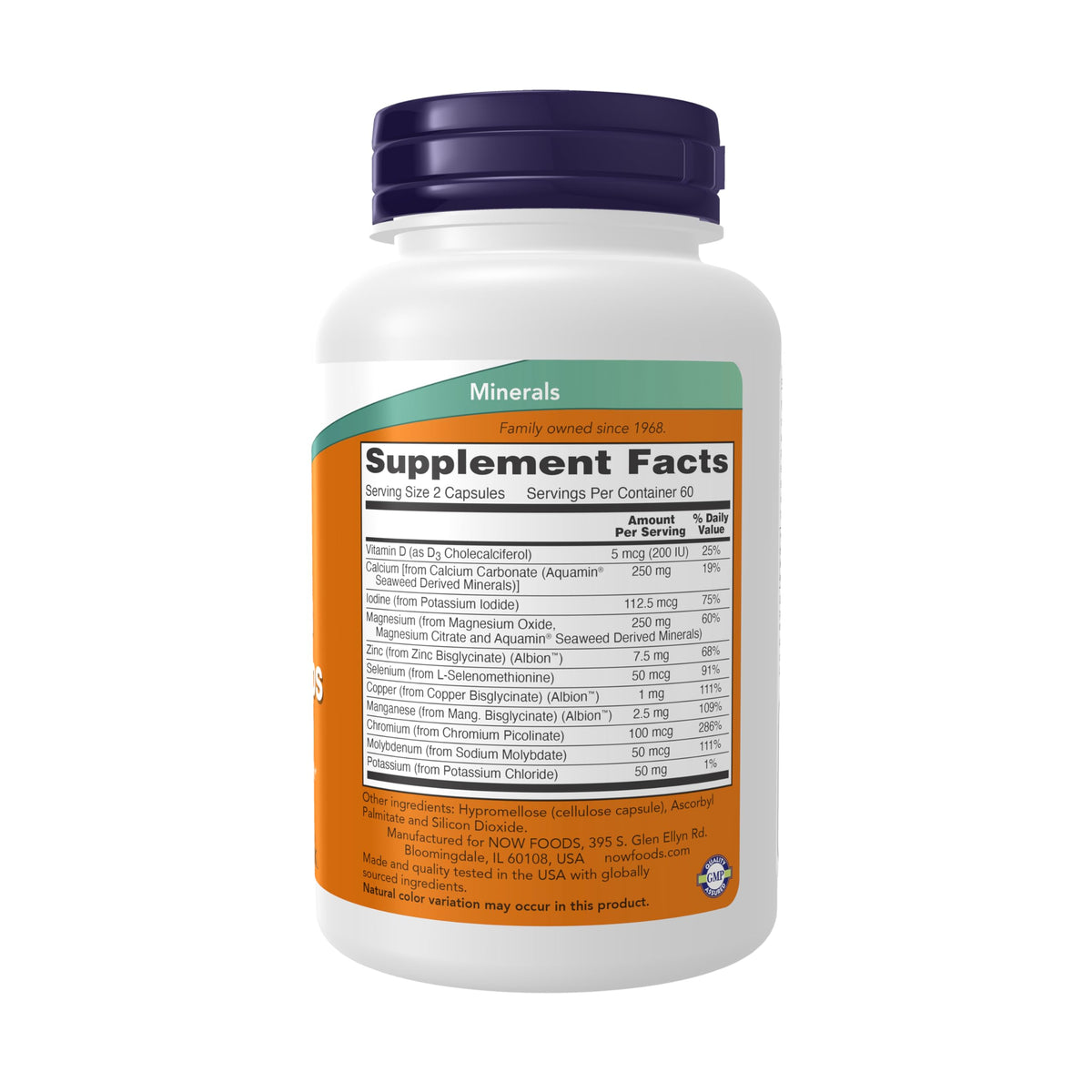 NOW Supplements, Full Spectrum Mineral Caps, Multi Mineral Formula, 120 Veg Capsules NOW FoodsBuy Supplements Australia