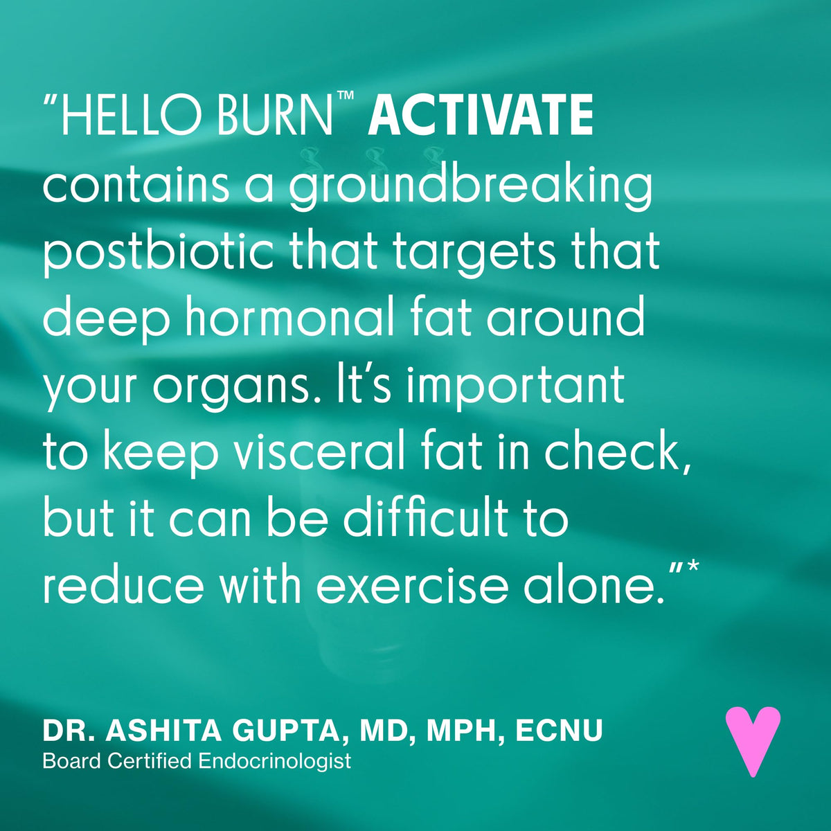Love Wellness Hello Burn Activate | Support Visceral Fat Burn with HT BPL1 Postbiotic | Supports Healthy Waist Circumference, Longevity and Metabolic Wellness | 30 Count Love Wellness buy supplements Au