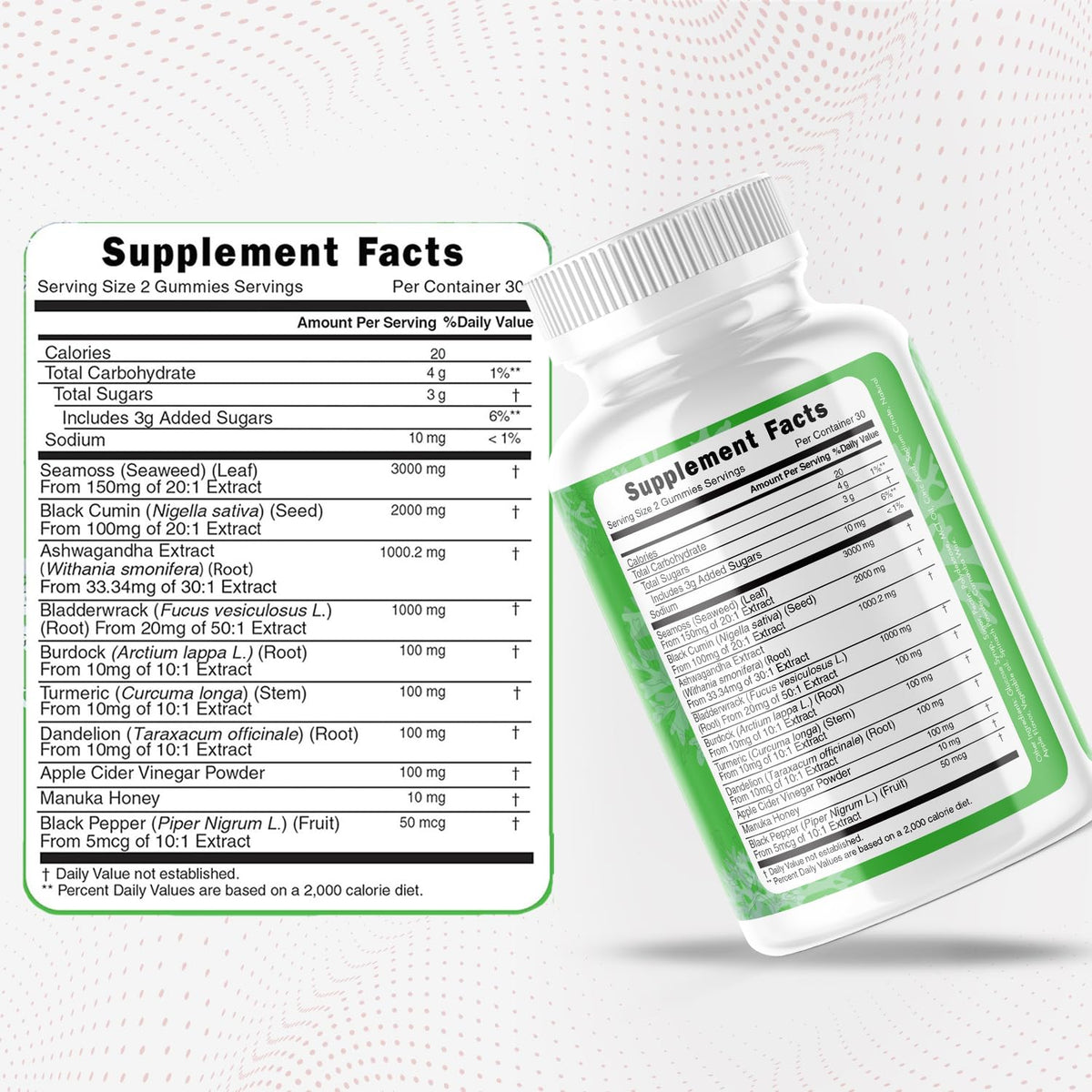 Longevity Nutritional Sea Moss, Thyroid Energy Vitamins Mineral Burdock Manuka Honey Dandelion Apple Cider Bladderwrack Ashwagandha Extract Turmeric Antioxidant Boost Immune Superfood Gummies Longevity NutritionalBuy Supplements Australia