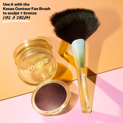 Kosas Sun Show Glowy Warmth Baked Bronzer - Contouring Powder for Cheekbones, Nose & Jawline - Enriched with Concentrated Fatty Acids - Talc-Free, Vegan & Hypoallergenic - Tropic Kosas buy supplements Au