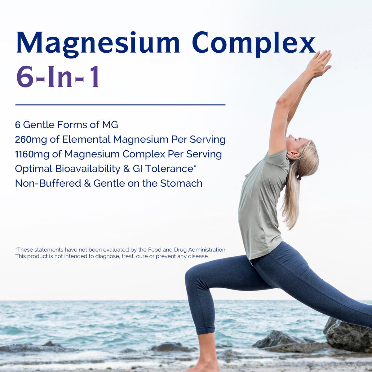 Innate Vitality Magnesium Complex 6-in-1, 1160mg Per Serving, Rest & Digestion, Magnesium Glycinate & Citrate, High Absorption, 120 Vegan Capsules Innate Vitality buy supplements Au
