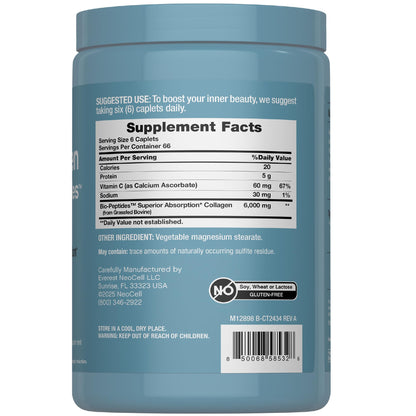 NeoCell Collagen Peptides Pills | 400 Caplets | Grass Fed | with Vitamin C | Superior Absorption Formula | for Women and Men NeoCell buy supplements Au