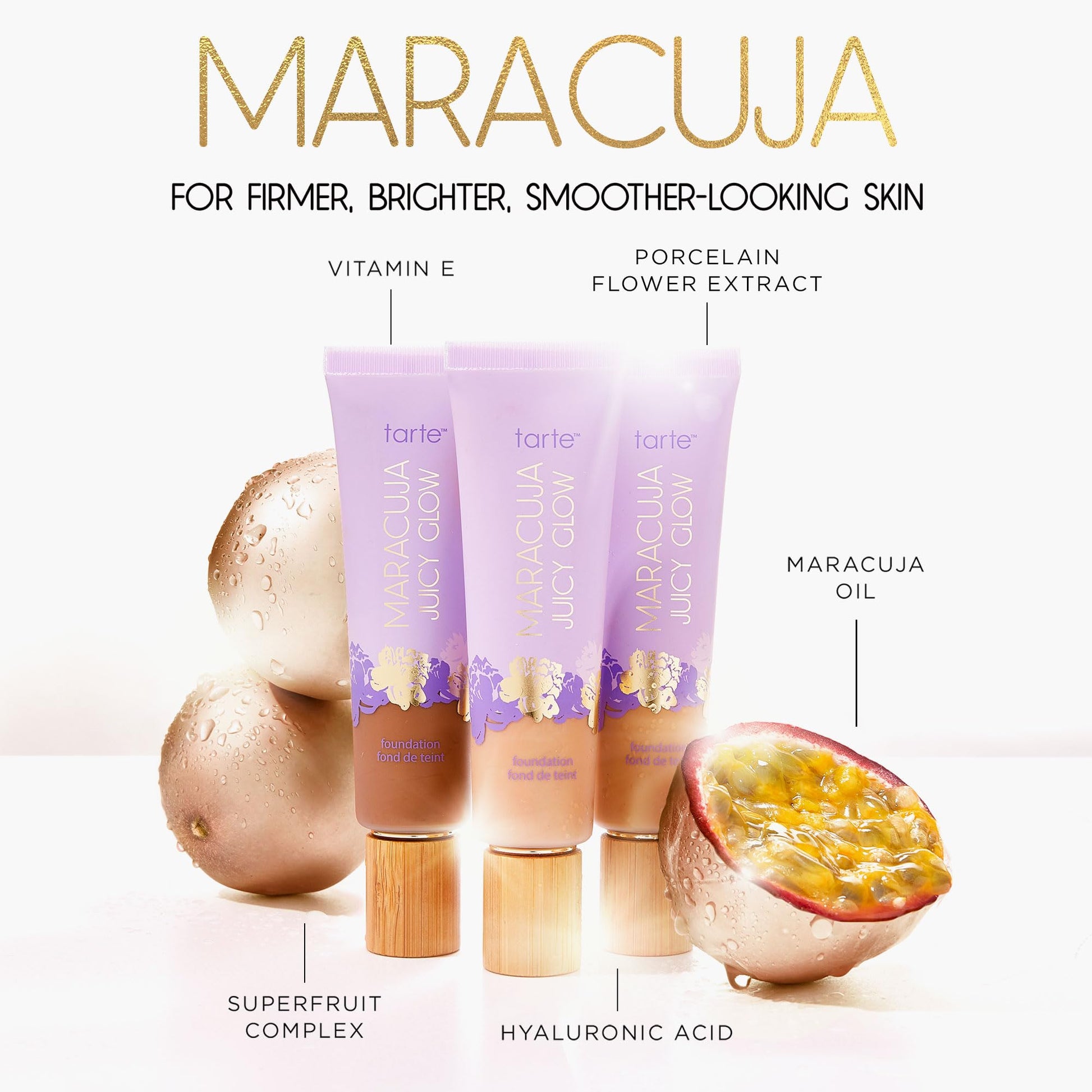 tarte maracuja juicy glow tint – Lightweight Tinted Moisturizer with Hyaluronic Acid for Radiant Skin, Buildable Medium Coverage, Waterproof, Vegan, Cruelty-Free, full size, 48N tan-deep neutral tarte buy supplements Au