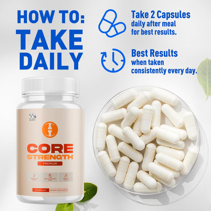 Core Strength Joint Support Capsules, Official Core Strength Supplement Pills with All Natural Ingredients, Advanced Overall Health and Wellness Support with Max Strength Multivitamins (60 Capsules) MJOBuy Supplements Australia
