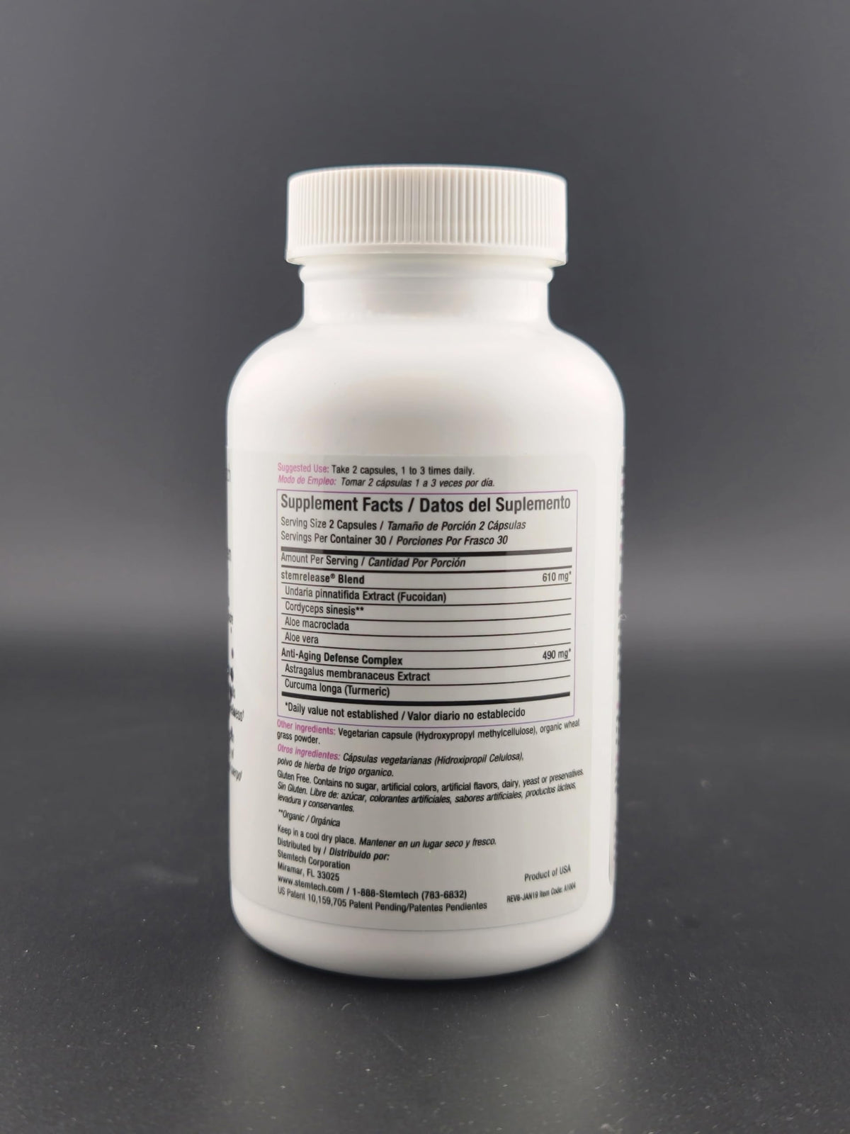Stemtech Stemrelease3™ Cutting-Edge Stem Cell Nutrition for Natural Renewal and Youthful Vitality, Exclusive Blend for Enhanced Telomere Health 60 Capsules (3 Pack) StemTechBuy Supplements Australia
