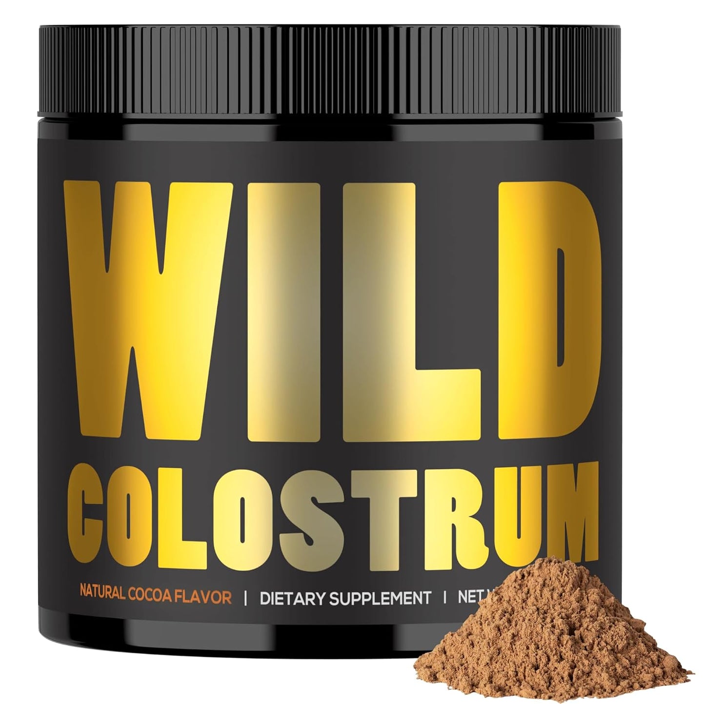 Wild Foods Pink Himalayan Salt (16oz) and Colostrum Powder (5.22oz) Bundle for Gut Health and Wellness
