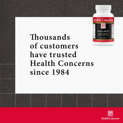 Health Concerns Cold Away - Immune Support & Defense - Vitamin Supplement for Flu Relief & Colds - Immunity System Booster - Licorice Root, Dong Quai, Chinese Skullcap & Andrographis - 90 Capsules Health ConcernsBuy Supplements Australia