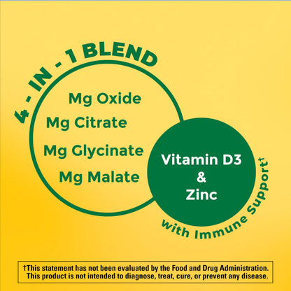Nature Made Magnesium Complex Supplement with Vitamin D & Zinc for Immune Support, Magnesium Glycinate, Malate, Citrate & Oxide for Muscle, Nerve, Heart & Bone Support, 60 Capsules, 30 Day Supply Nature Made buy supplements Au