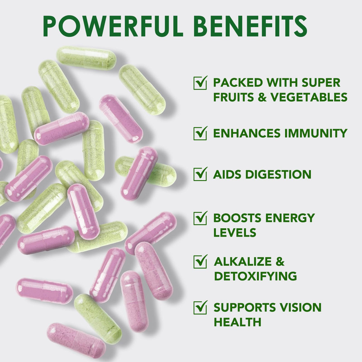 Fruit & Veggies Capsules | Daily Fruit & Vegetable Blend | 2 Bottles – 180 Vegetarian Capsules | Plant-Based Superfood Formula | Non-GMO, Gluten Free Generic buy supplements Au