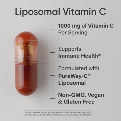 Sports Research® High Potency Liposomal Vitamin C Supplement 1000 mg – Certified Vegan, Non-GMO, Gluten Free | Antioxidant & Immune Support | Ascorbic Acid Vitamin C | 180 Liquid Veggie Capsules Sports Research buy supplements Au