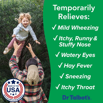 Dr. Talbot's Infant Daily Allergy Relief Liquid Medicine, Naturally Inspired for Babies, Includes Syringe, Grape Juice Flavor, Purple, 4 Fl Oz