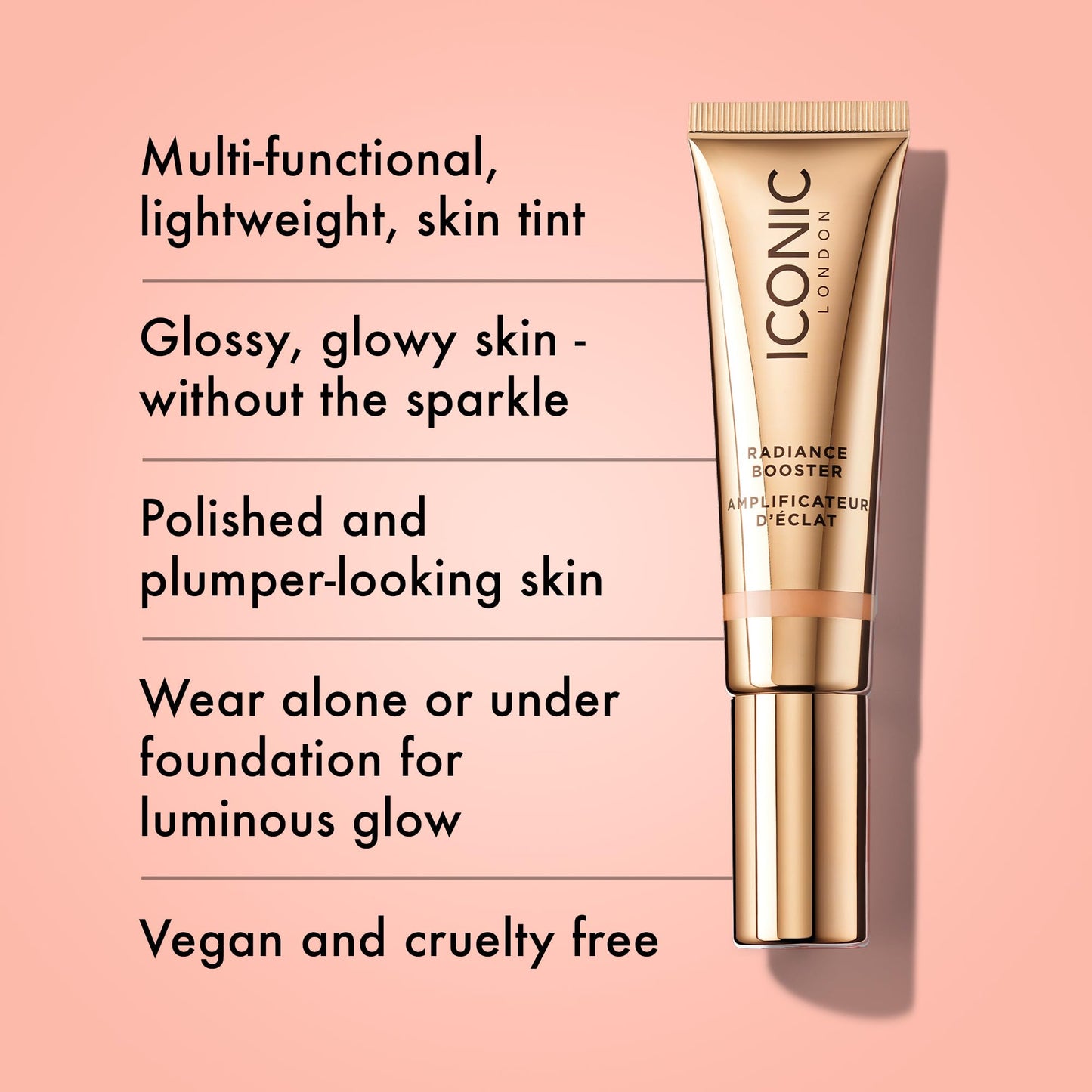 ICONIC LONDON Radiance Booster | Liquid Radiance Lightweight Skin Tint for a Glowy Makeup Look, Cruelty Free, Vegan Makeup (Champagne Glow) 30 mL/ 1.01 Fl Oz ICONIC LONDON buy supplements Au
