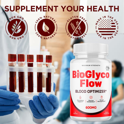 BioGlyco Flow Capsules, Official BioGlyco Flow Pills with All Natural Ingredients, Advanced Overall Health & Wellness Support in a Vitamin Supplement with Maximum Strength Multivitamins (60 Capsules) MJOBuy Supplements Australia
