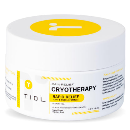 TIDL Cryotherapy Pain Relief Cream, 3 Oz, Targeted Neck Pain, Joint & Muscle Pain Relief with Organic, Plant-Based Menthol, Instant Cooling for Sport & Post Workout Full Body Recovery TIDL buy supplements Au