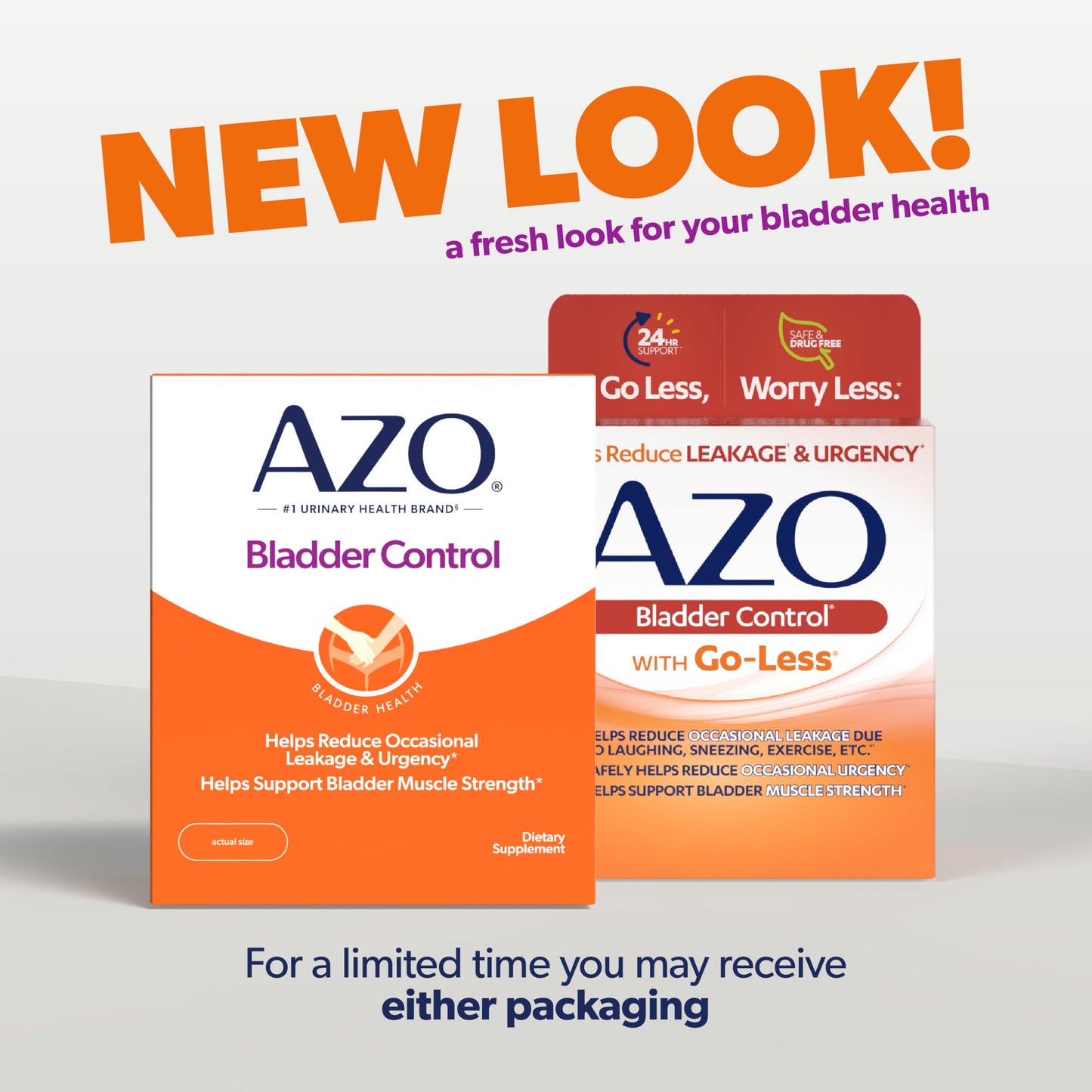 AZO Bladder Control with Go-Less Daily Supplement | Helps Reduce Occasional Urgency, leakage due to laughing, sneezing and exercise††† | 72 Capsules AZO buy supplements Au