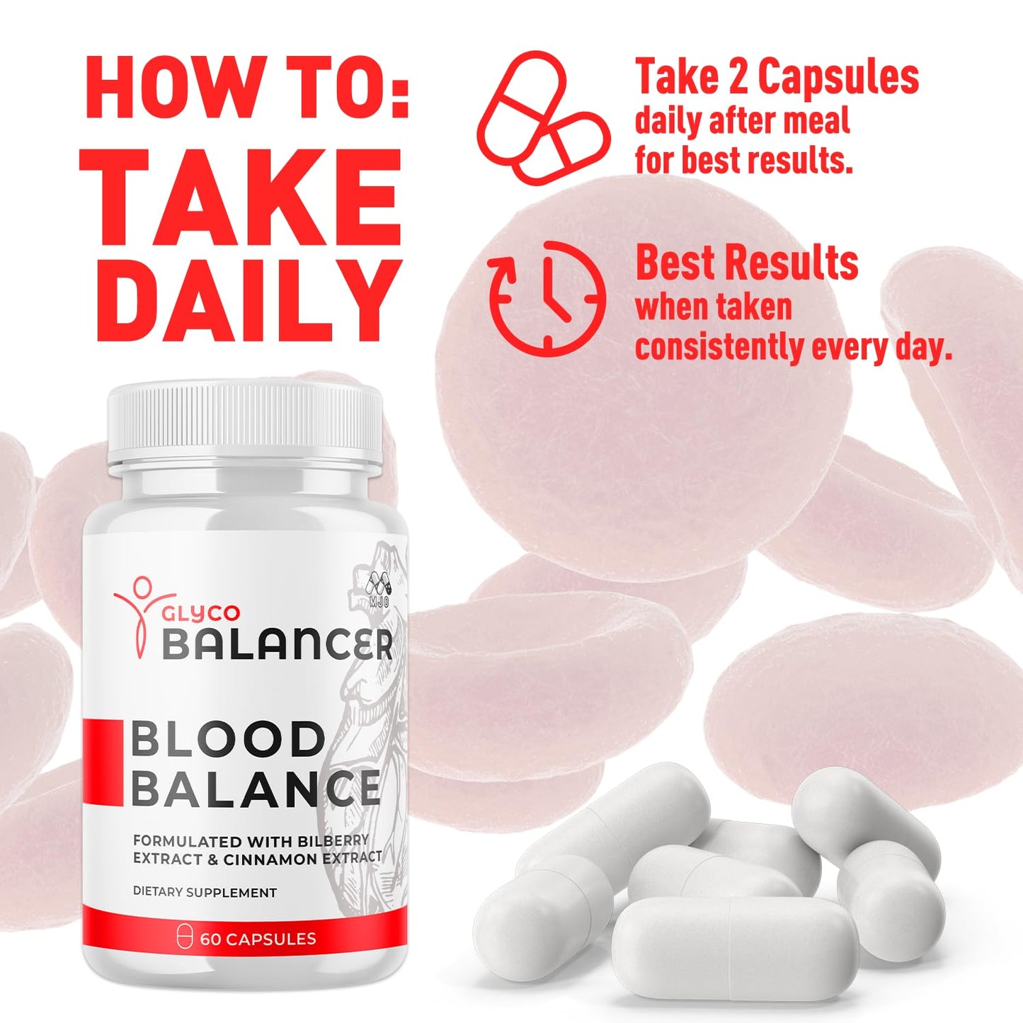 Glyco Balancer Capsules, Official GlycoBalancer Health Support Pills With All Natural Ingredients, Glyco Balancer Advanced Health & Wellness Support with Premium Vitamins for Women & Men (60 Capsules) MJOBuy Supplements Australia