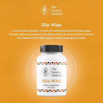 The Source Matters Dia-Wise Metabolic Health Supplement | Alpha Lipoic Acid, Cinnulin Capsules, Biotin, Chromium, Vanadyl Sulfate, Vitamin B for AMPK Activation (60 Count) THE SOURCE MATTERS buy supplements Au