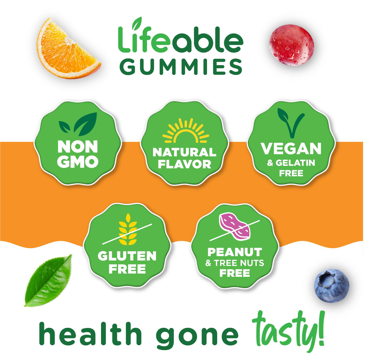 Lifeable Stress Aid Gummies for Teens | with Lemon Balm, GABA and L Theanine Supplements | Vegan Non GMO Mood Support Supplement | Great Tasing Stress Vitamins | L-Theanine for Teen | 90 Gummies LifeableBuy Supplements Australia