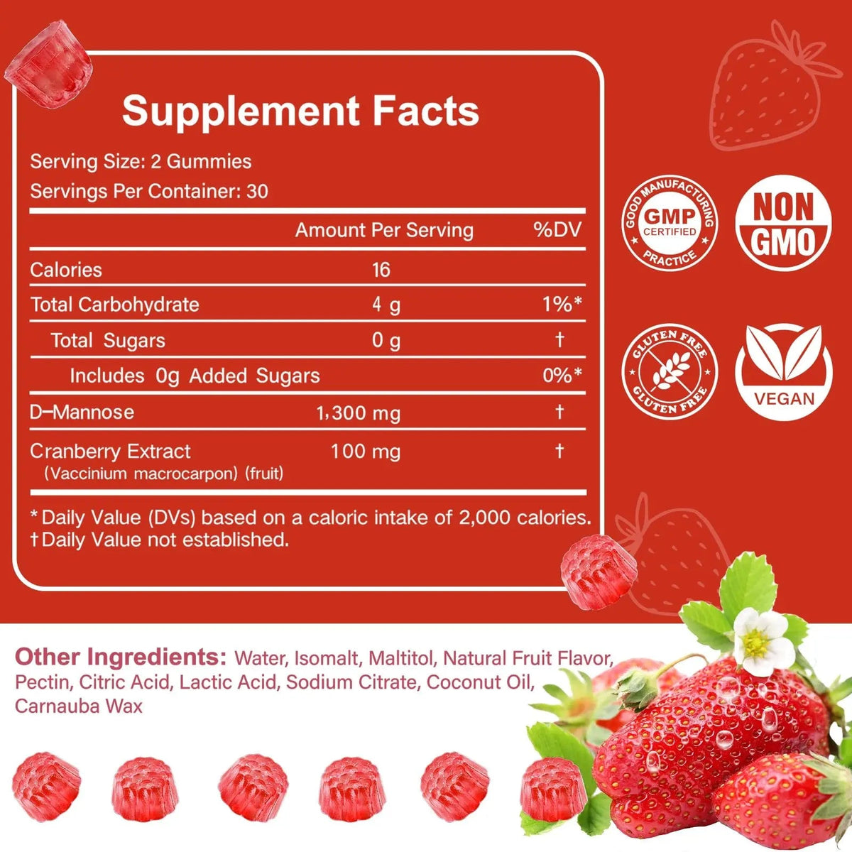 HFELIZ D Mannose with Cranberry Gummies, D-Mannose Supplements 1300mg for Women, Support Natural Urinary Tract & Bladder Health, Sugar-Free, 60 Count HFELIZBuy Supplements Australia