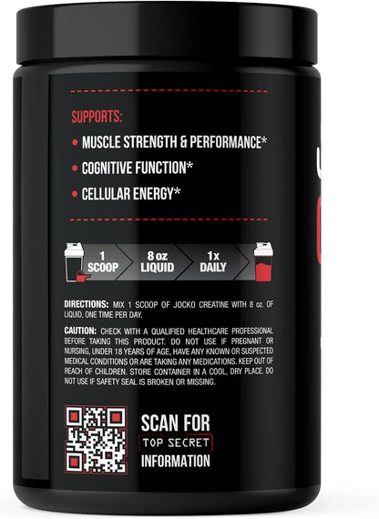Jocko Fuel Gym Bundle - Creatine + Nitro Pop Pre Workout Powder (2 Pack Bundle) 30 Day Supply