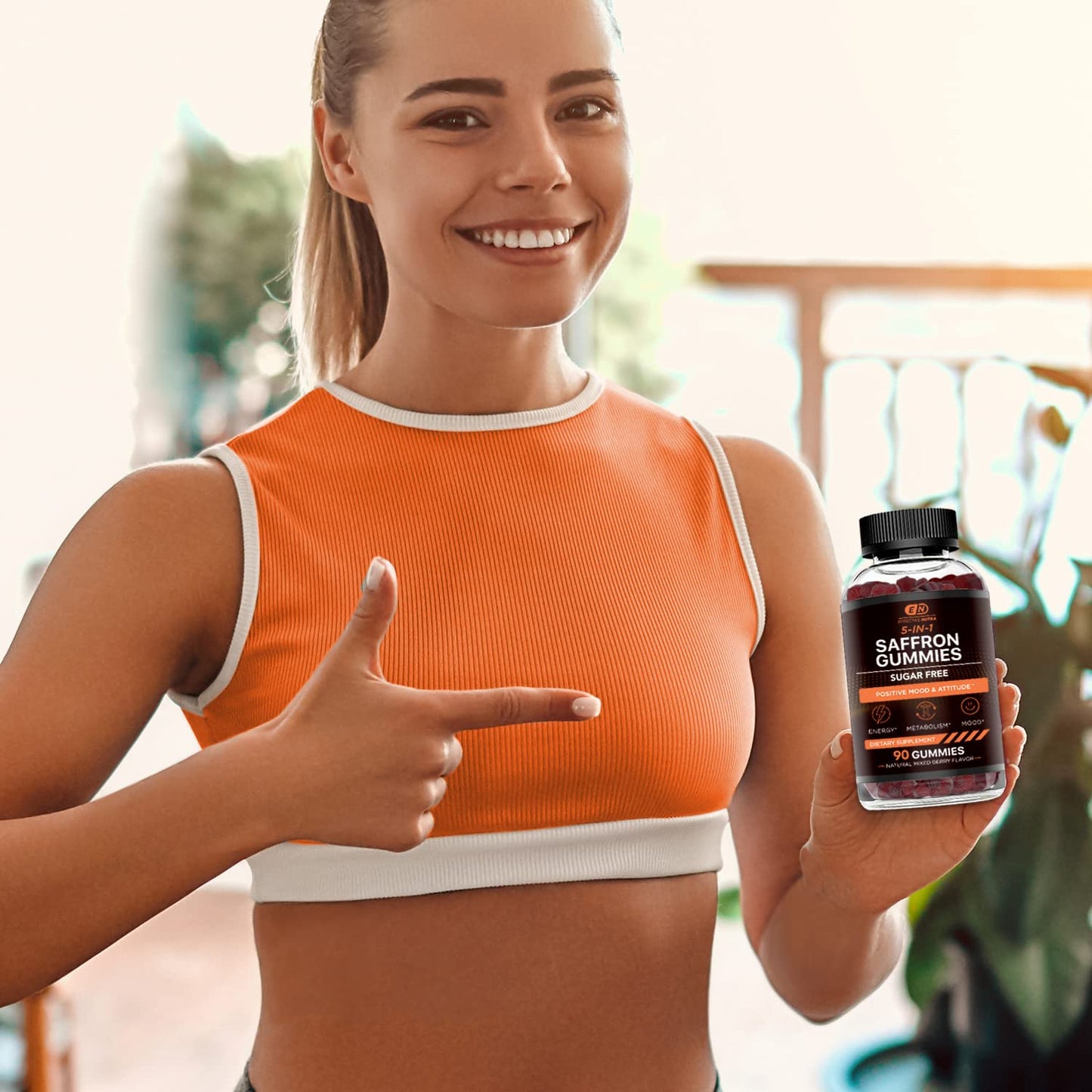 Effective Nutra Saffron Gummies for Adults 88.5mg - Mood Support & Stress Relief with GABA, Passion Flower - 5-in-1 Formula - Sugar-Free, Vegan, Non-GMO, Made in USA - 90 Count (45-Day Supply)