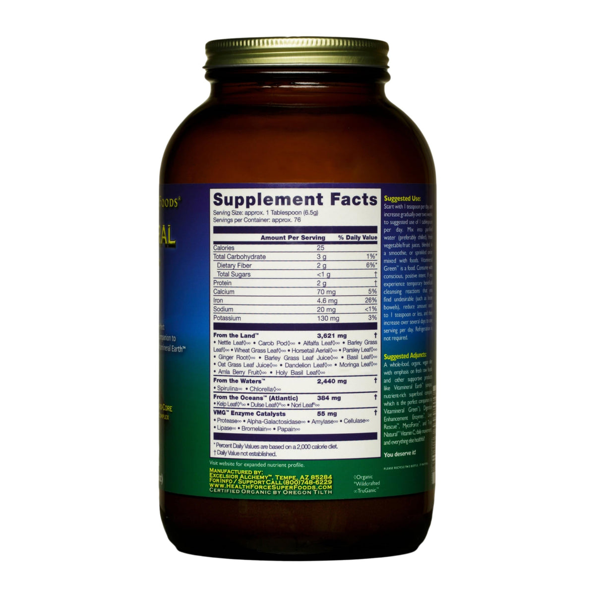 HEALTHFORCE SUPERFOODS Vitamineral Green - Mineral Supplement for Immune & Thyroid Support - Green Powder Supplement with Ingredients from The Land - Gluten-Free & Vegan - 500 Grams HEALTHFORCE SUPERFOODSBuy Supplements Australia